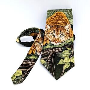 Vintage 1999 Endangered Species Tie Katie Dobson Cundiff Here's Looking at You